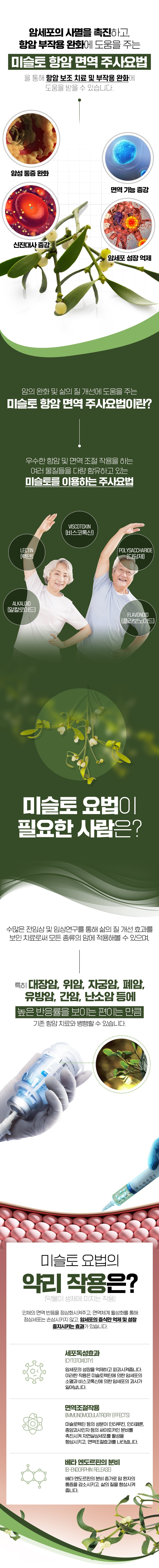 미슬토 면역 주사요법과 관련 작용 설명 자료
